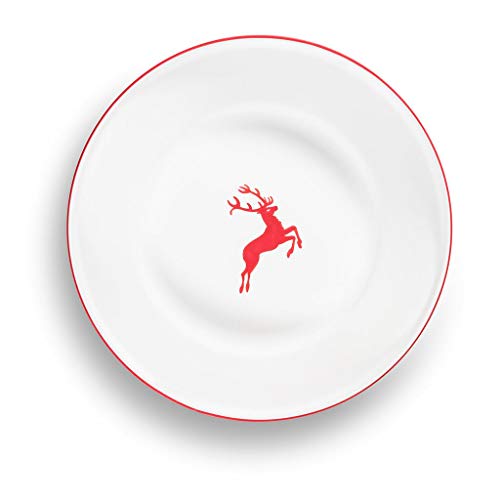 gmundner-keramik-reifsch-ssel-ohne-henkel-rubinroter-hirsch-32-cm-handgemacht-in image 5