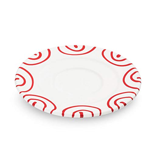 gmundner-keramik-kaffee-gourmet-untertasse-16-cm-rotgeflammt image 6