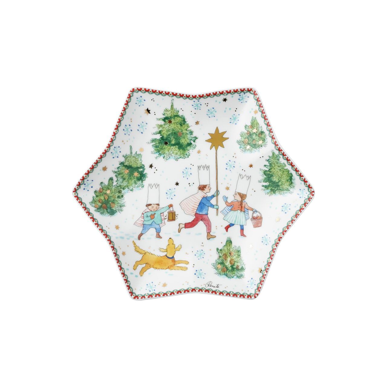 hutschenreuther-sammelkollektion-2025-weihnachtsspiele-sternschale-23-6-cm-rot-u image 2