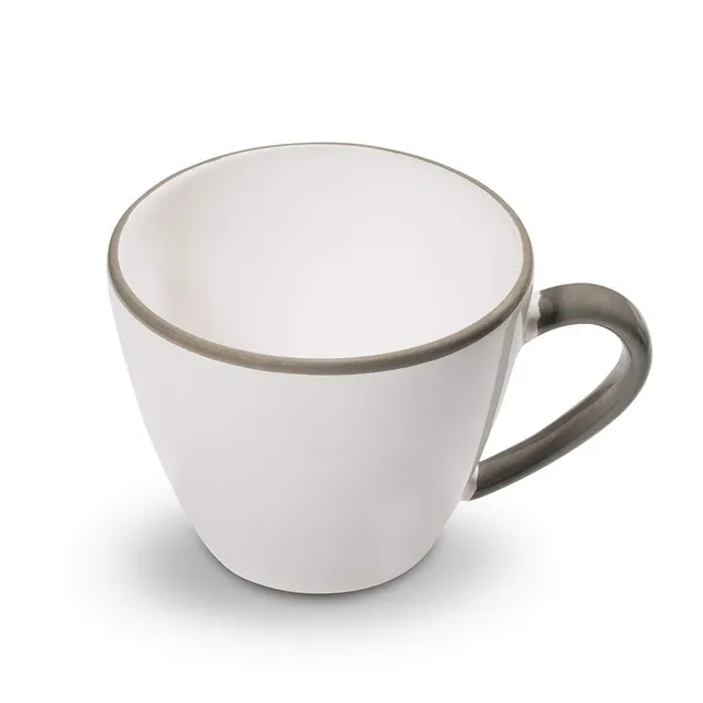 gmundner-keramik-kaffeetasse-gourmet-0-2-liter-grauer-rand image 1