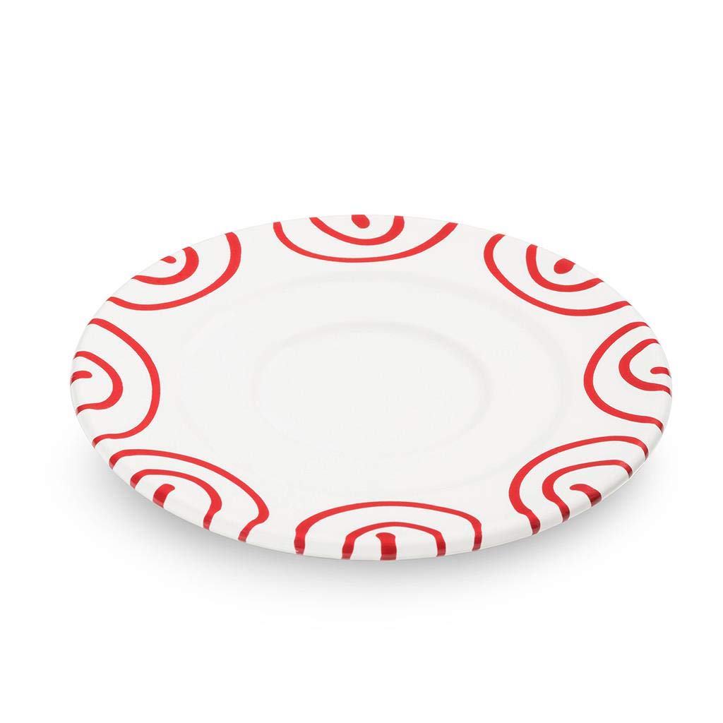 gmundner-keramik-kaffee-gourmet-untertasse-16-cm-rotgeflammt image 3