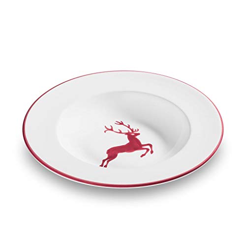 gmundner-keramik-suppenteller-gourmet-24-cm-bordeauxroter-hirsch image 7