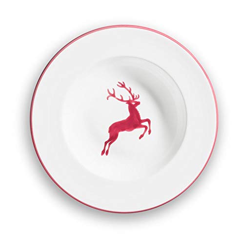 gmundner-keramik-suppenteller-gourmet-24-cm-bordeauxroter-hirsch image 8