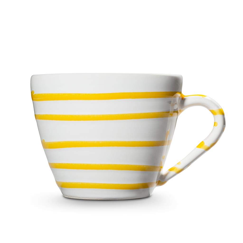gmundner-keramik-cappuccino-tasse-gourmet-0-16-liter-gelbgeflammt image 2