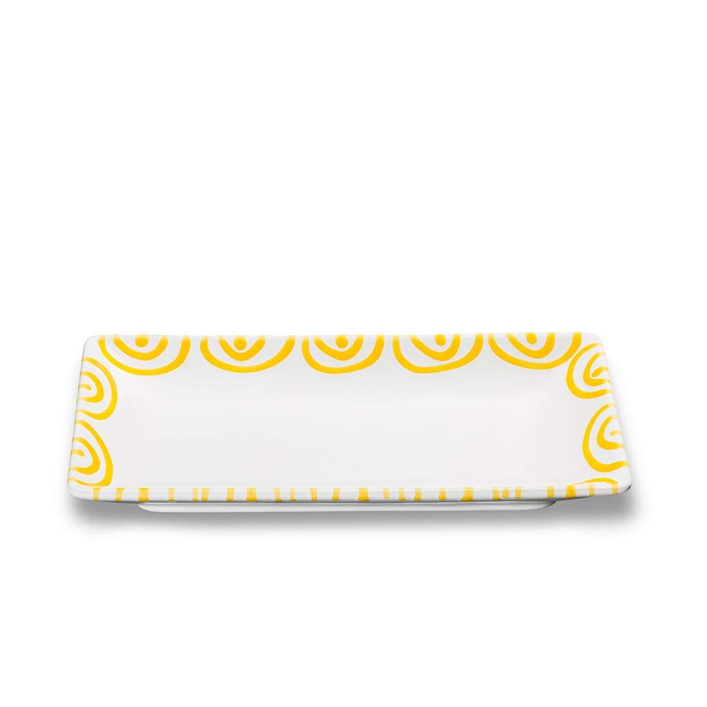 gmundner-keramik-snackschale-gelbgeflammt-22-x-11-cm-handgemacht-in-sterreich image 1