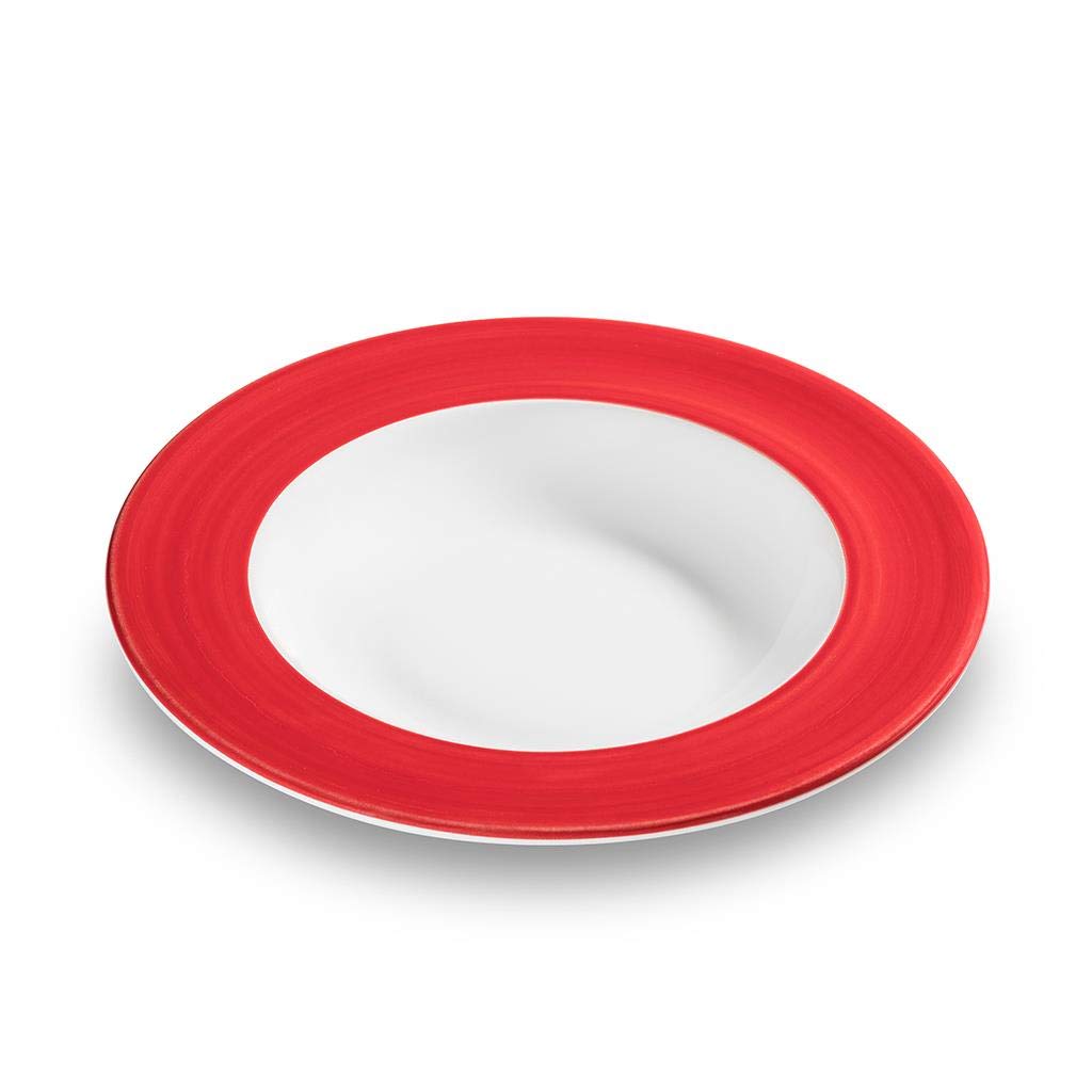 gmundner-keramik-suppenteller-gourmet-24-cm-variation-rubinrot image 1