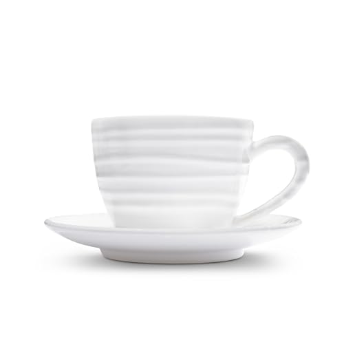 gmundner-keramik-geschirrset-teetasse-maxima-mit-unterteller-wei-geflammt-handge image 6