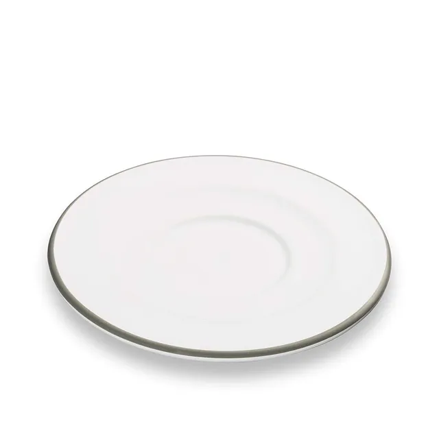 gmundner-keramik-unterteller-cappuccino-gourmet-grauer-rand-14-cm-durchmesser-ha image 1