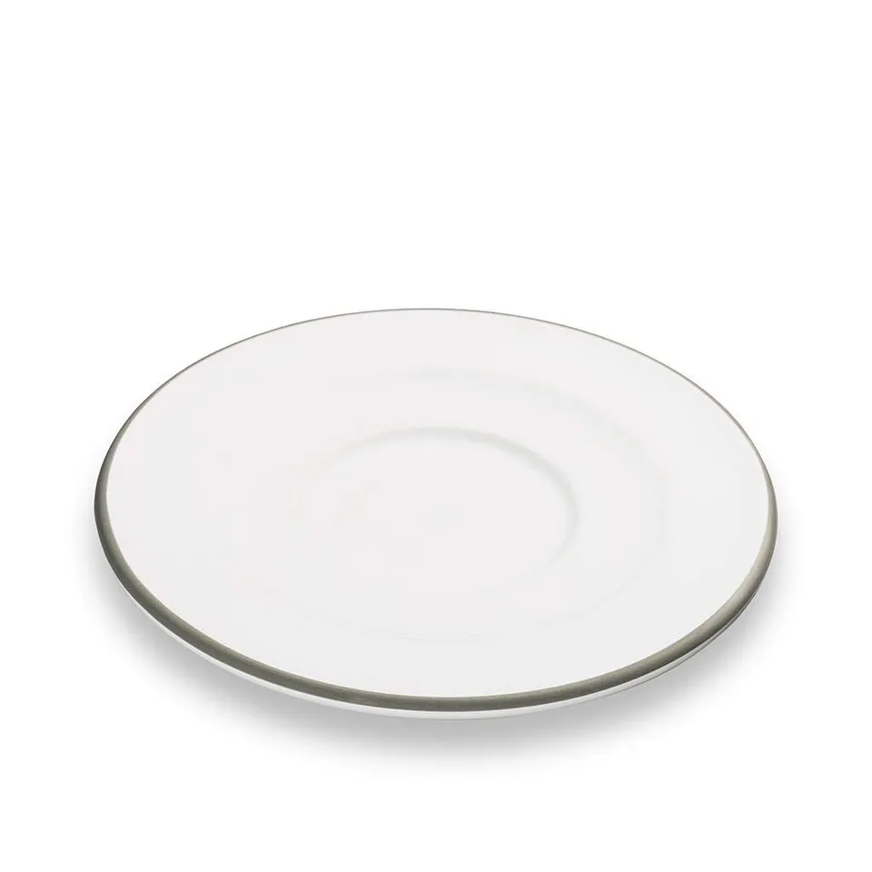 gmundner-keramik-unterteller-cappuccino-gourmet-grauer-rand-14-cm-durchmesser-ha image 1