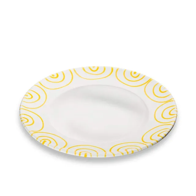 gmundner-keramik-pastateller-gourmet-29-cm-gelbgeflammt-handgemacht-in-sterreich image 1