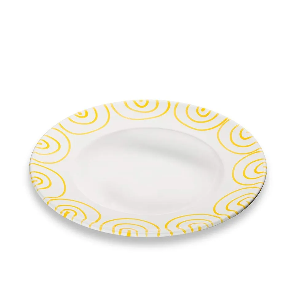 gmundner-keramik-pastateller-gourmet-29-cm-gelbgeflammt-handgemacht-in-sterreich image 1