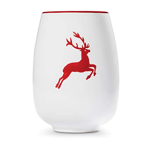gmundner-keramik-rubinroter-hirsch-vase-11-cm image 4