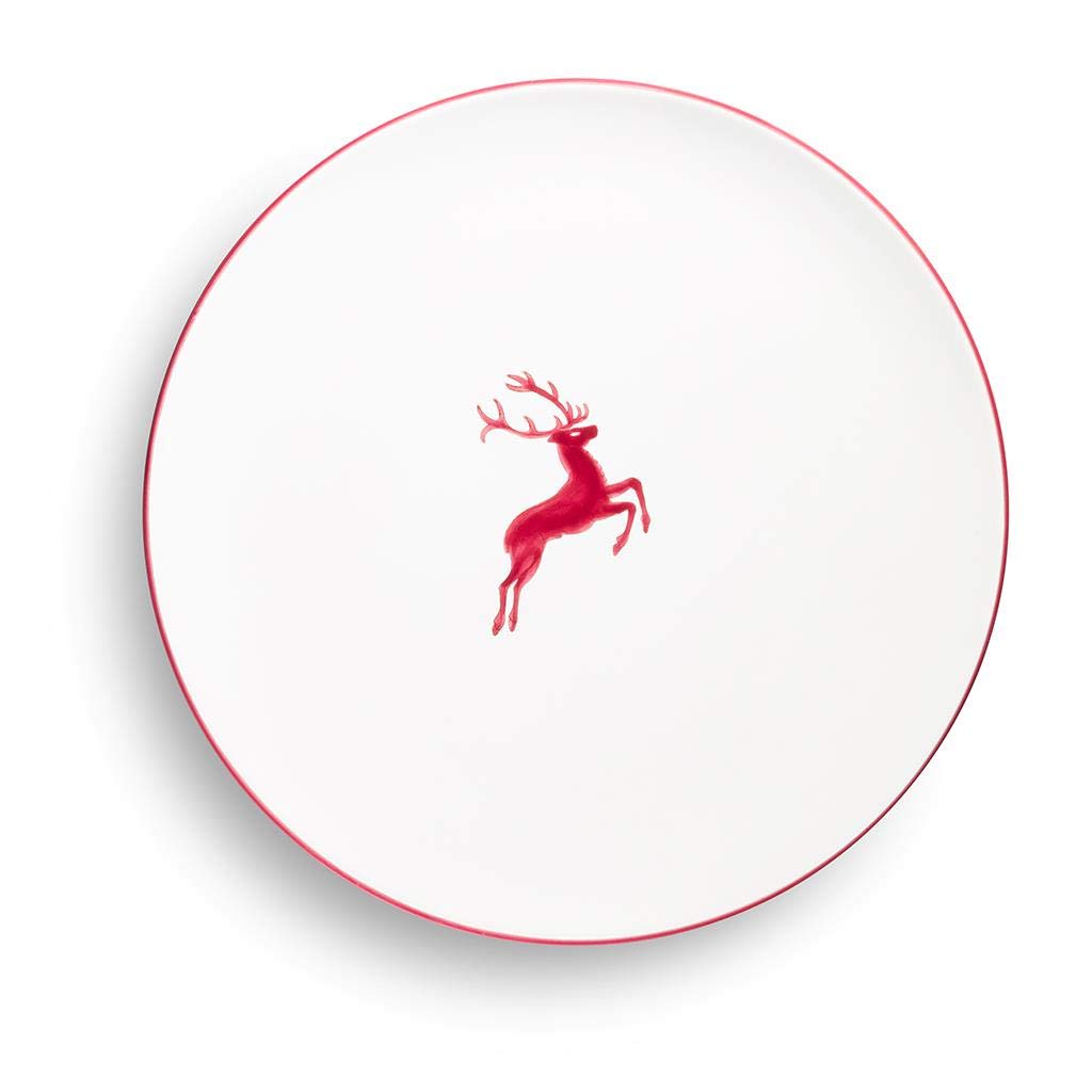 gmundner-keramik-platzteller-32-cm-bordeauxroter-hirsch-handgemachte-keramik-aus image 2