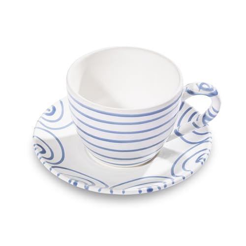 gmundner-keramik-blaugeflammt-teetasse-maxima-mit-unterteller image 5