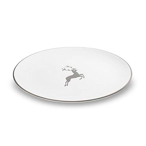 gmundner-keramik-grauer-hirsch-platte-oval-33-x-26-cm-handgemacht-in-sterreich image 3