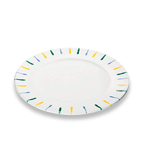 gmundner-keramik-speiseteller-gourmet-29-cm-buntgeflammt-handgemacht-in-sterreic image 5