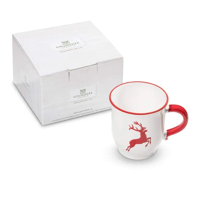 gmundner-keramik-schokotasse-rubinroter-hirsch-0-3-liter image 1
