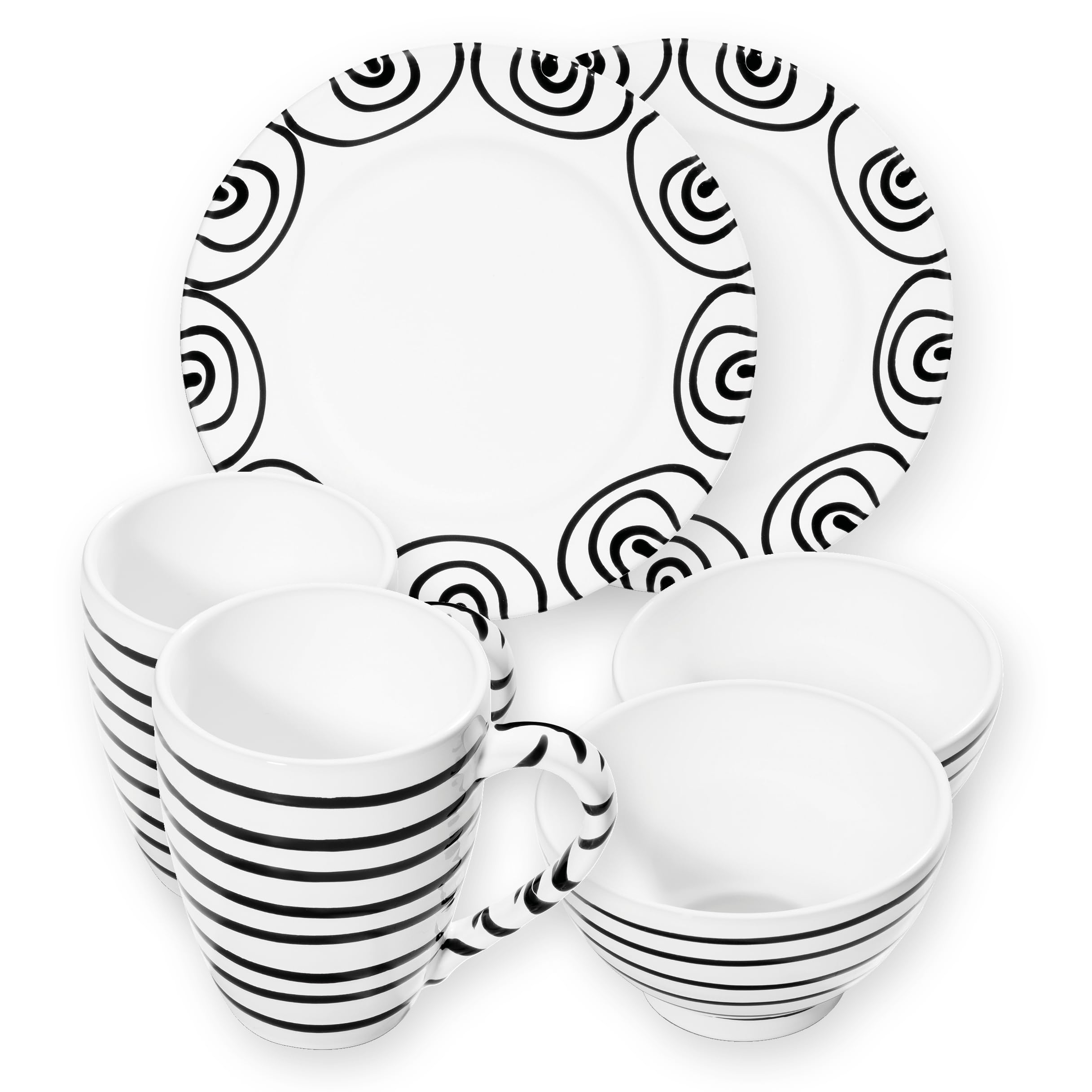 gmundner-keramik-h-ttenfr-hst-ck-gourmet-f-r-2-geschirrset-6-teilig-schwarzgefla image 1
