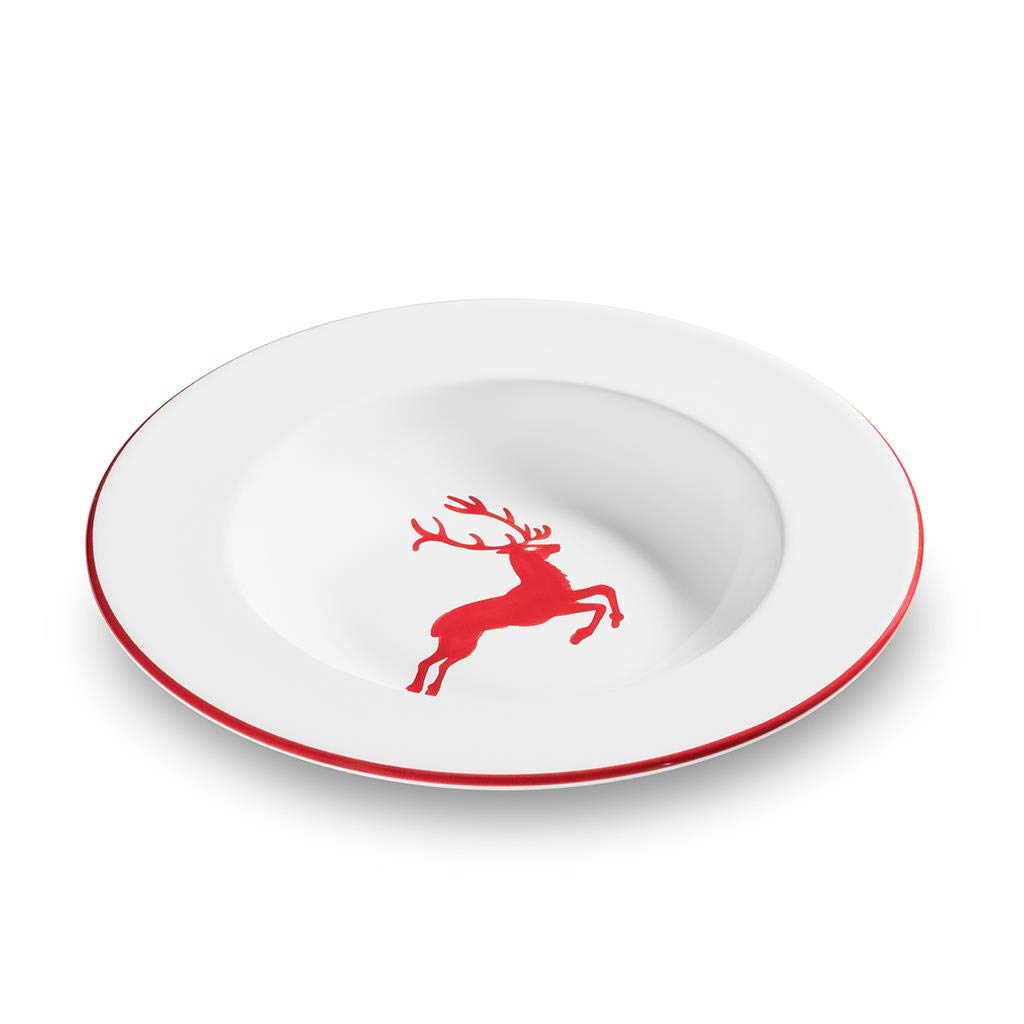 gmundner-keramik-suppenteller-gourmet-24-cm-bordeauxroter-hirsch image 6