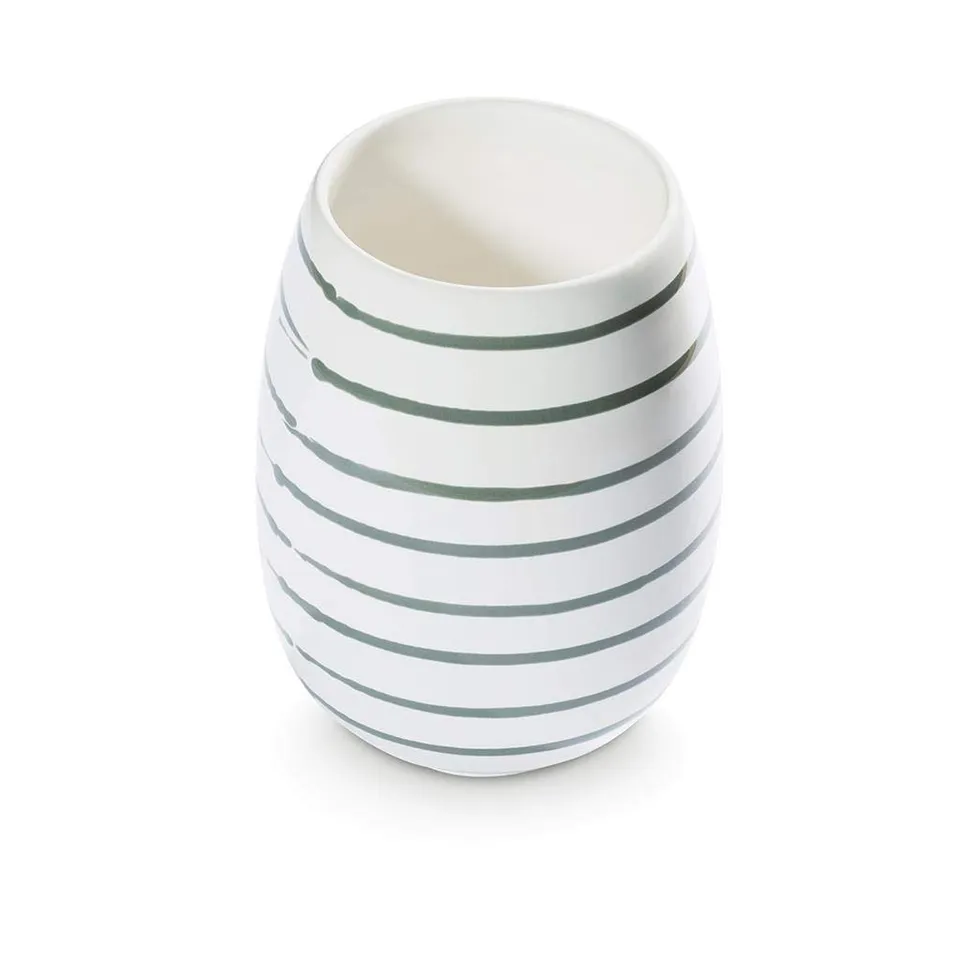 gmundner-keramik-vase-15-cm-graugeflammt image 1