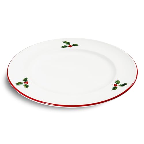 gmundner-keramik-winterbeere-rubinroter-rand-dessertteller-gourmet-22-cm-handgem image 3
