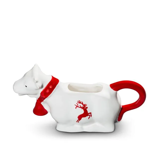gmundner-keramik-milchkuh-0-16-liter-rubinroter-hirsch-handgemacht-in-sterreich image 1