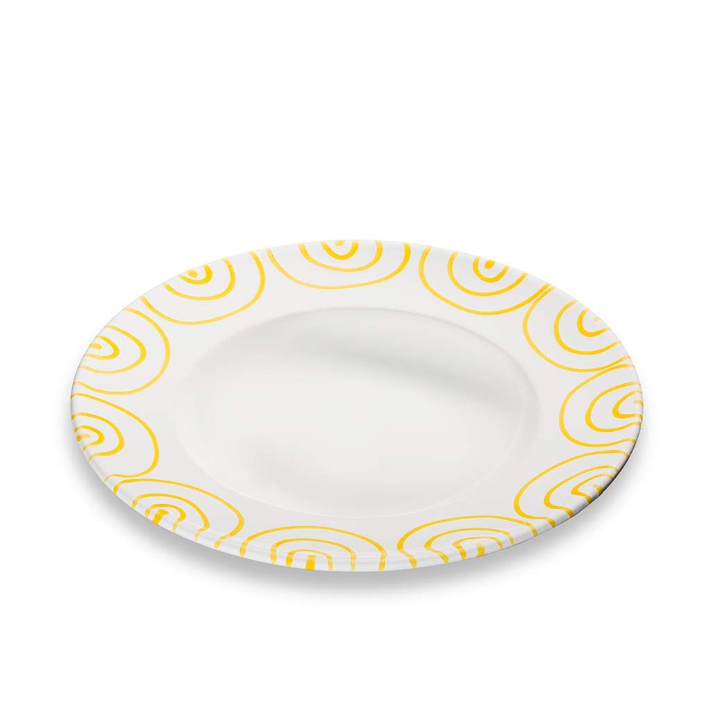 gmundner-keramik-pastateller-gourmet-29-cm-gelbgeflammt-handgemacht-in-sterreich image 1