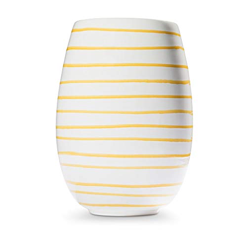 gmundner-keramik-vase-21-cm-dekor-gelbgeflammt image 4