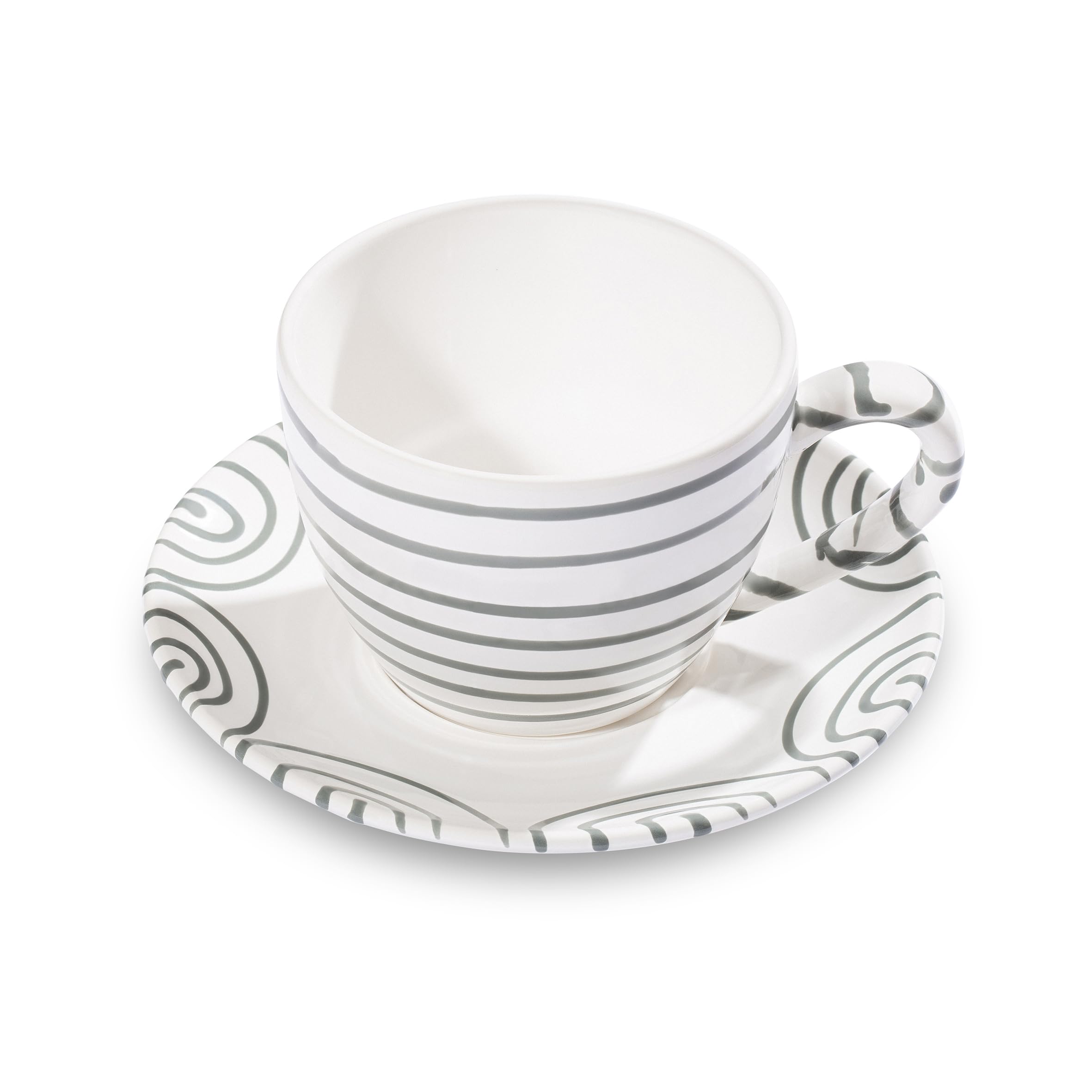 gmundner-keramik-graugeflammt-teetasse-maxima-mit-unterteller image 2
