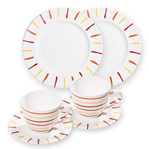gmundner-keramik-breakfast-for-two-gourmet-geschirrset-landlust-6-teilig-handgem image 2