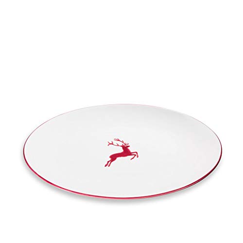 gmundner-keramik-manufaktur-0320pose38-platte-oval-38-x-31-cm-bordeauxroter-hirs image 3