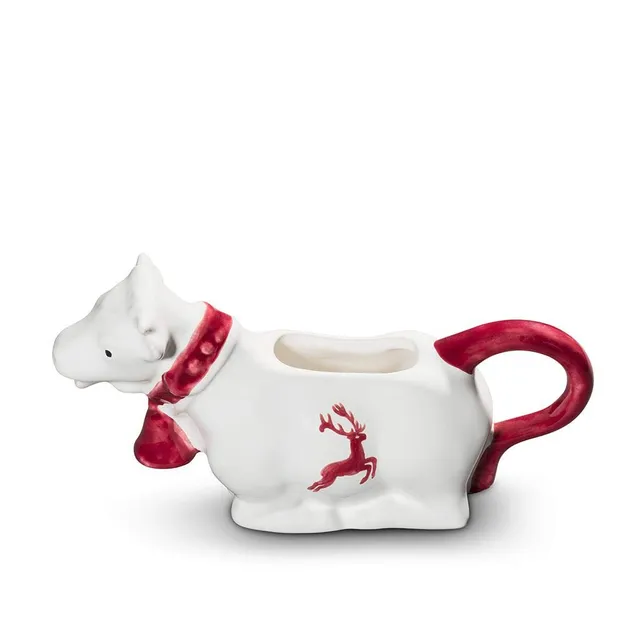 gmundner-keramik-milchkuh-0-16-liter-bordeauxroter-hirsch-milchgie-er-handgemach image 1