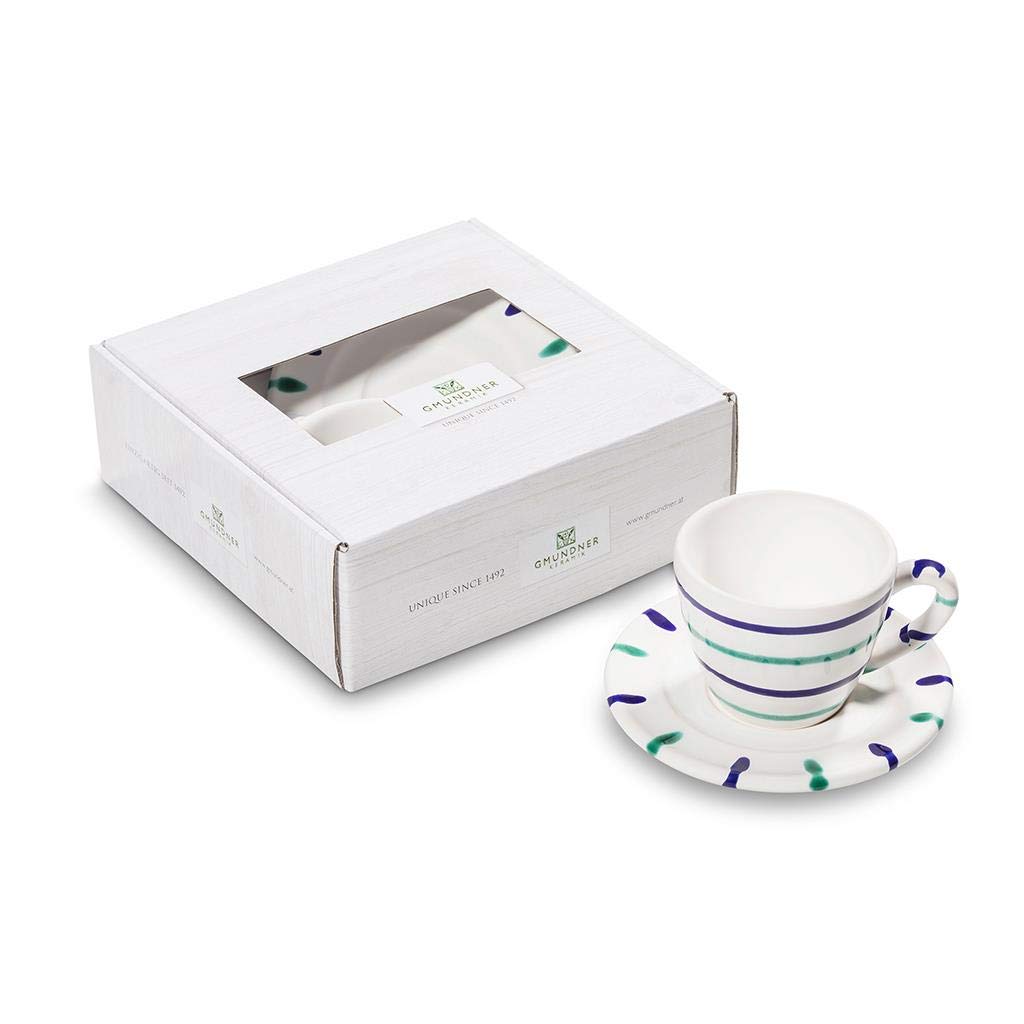 gmundner-keramik-traunsee-espresso-for-you-gourmet-set-2-teilig-tasse-mit-untert image 1