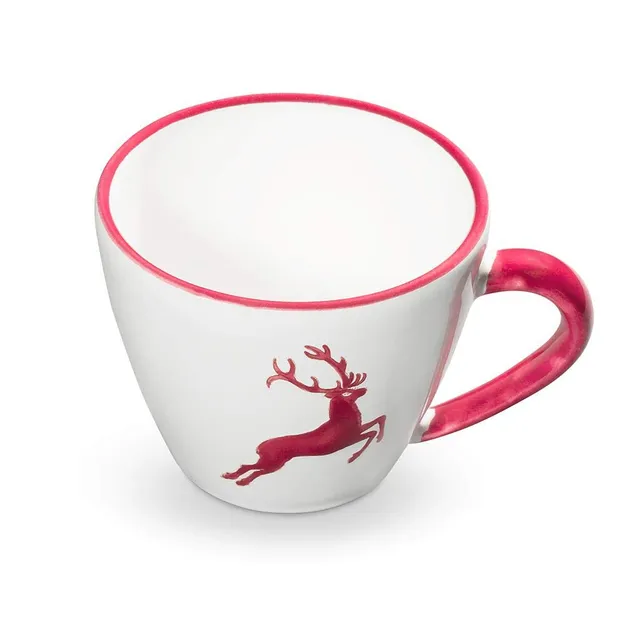 gmundner-keramik-bordeauxroter-hirsch-cappuccino-tasse-gourmet-0-16-liter image 1