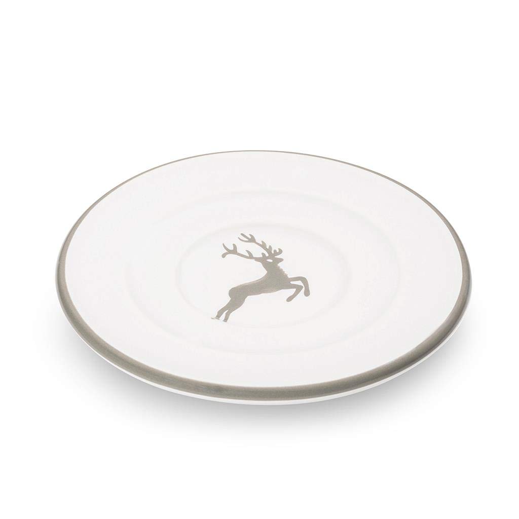 gmundner-keramik-unterteller-espresso-gourmet-11-cm-grauer-hirsch image 1