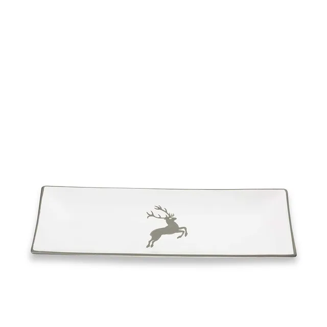 gmundner-keramik-platte-rechteckig-36x15x2-8-cm-grauer-hirsch image 1
