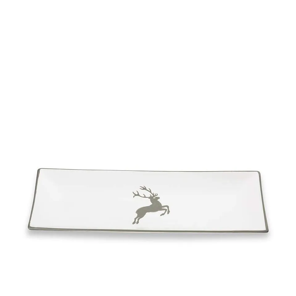 gmundner-keramik-platte-rechteckig-36x15x2-8-cm-grauer-hirsch image 1