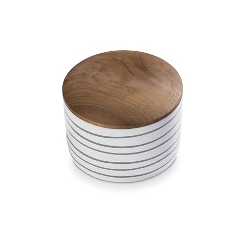 gmundner-keramik-graugeflammt-vorratsdose-mit-holzdeckel-h-9-cm image 3