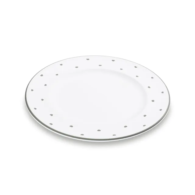 gmundner-keramik-dessertteller-gourmet-herzerl-grau-22-cm-handgemacht-in-sterrei image 1
