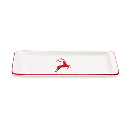 gmundner-keramik-stollenplatte-bordeauxroter-hirsch-42-x-16-cm image 3