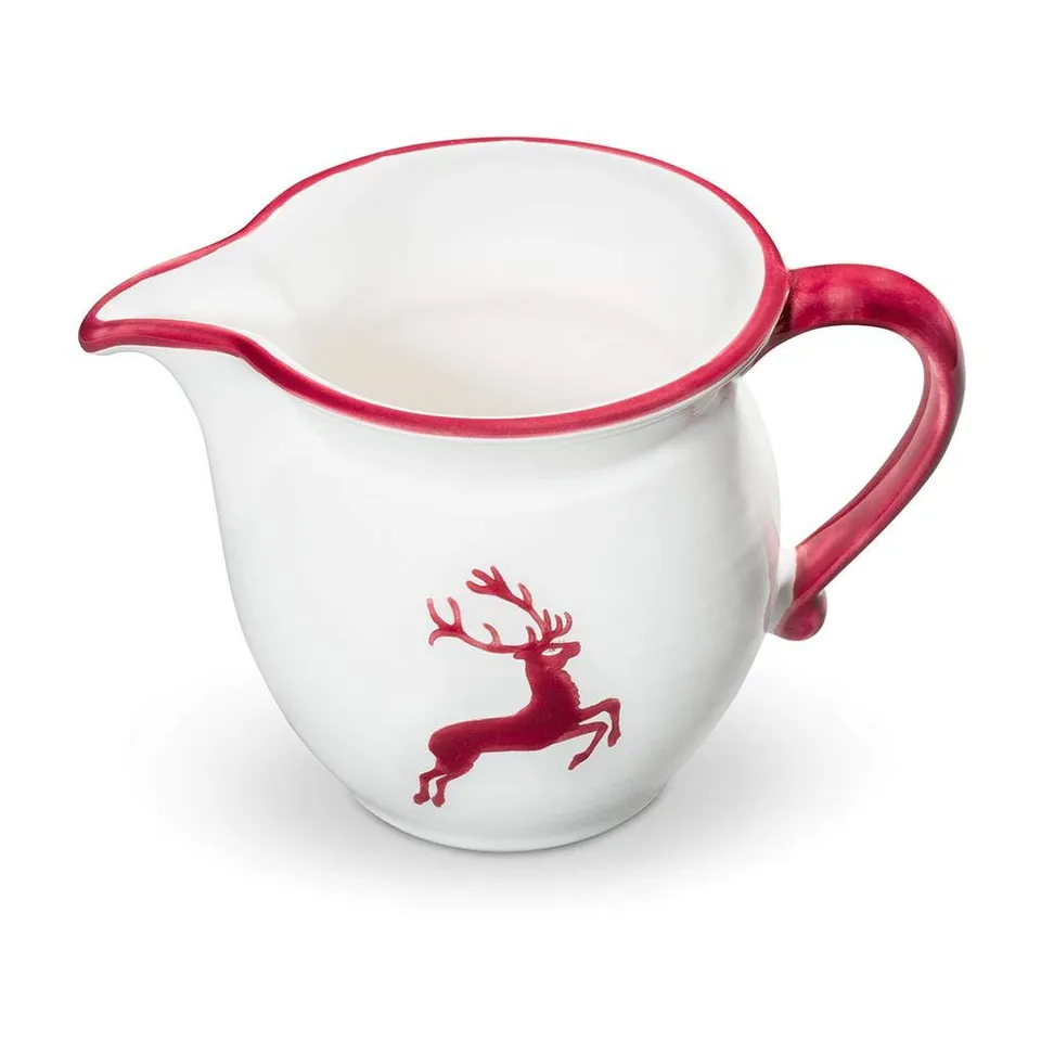 gmundner-keramik-milchgie-er-glatt-0-5-liter-bordeauxroter-hirsch image 1
