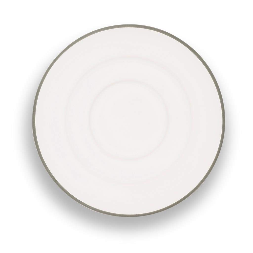 gmundner-keramik-unterteller-espresso-gourmet-grauer-rand-11-cm-durchmesser-hand image 2