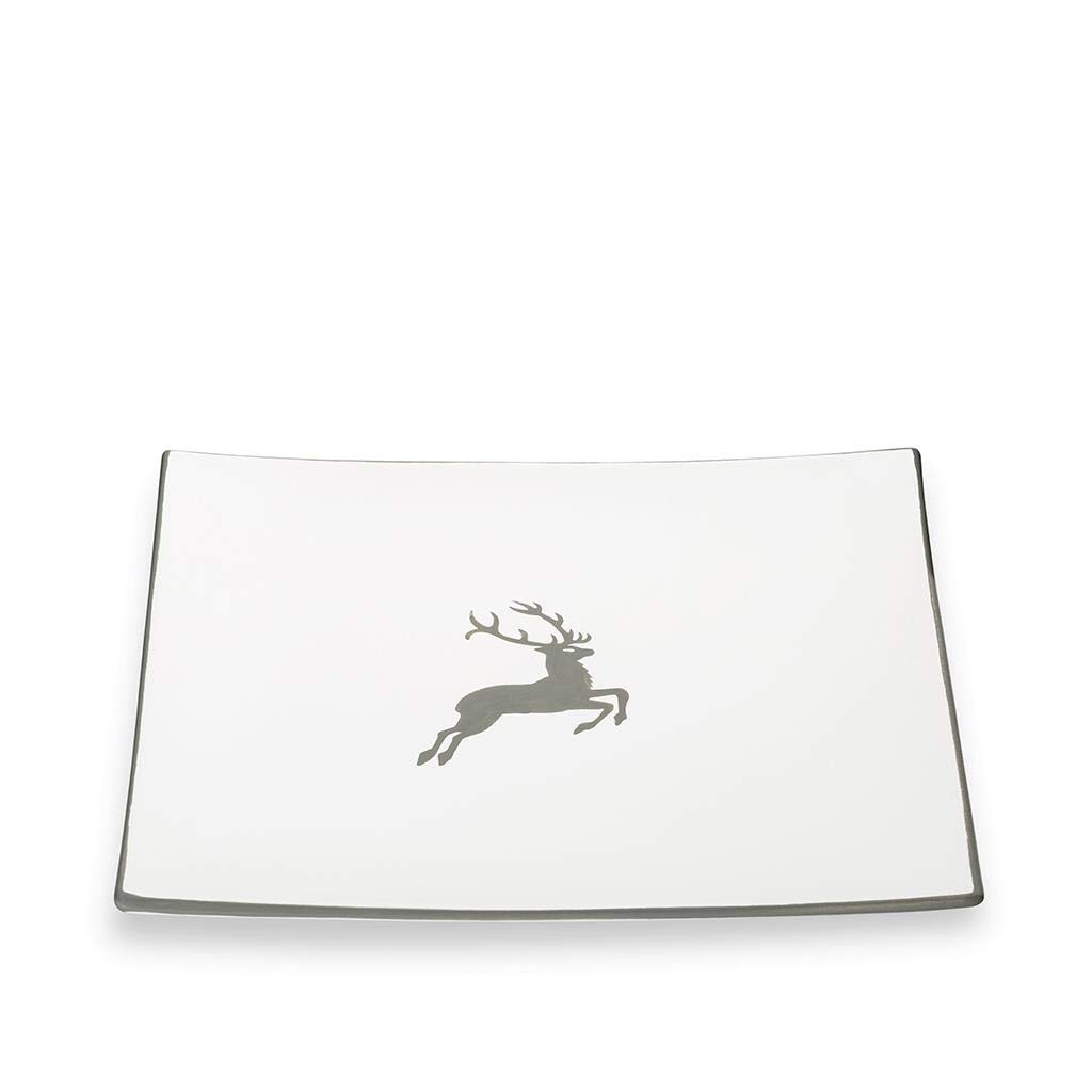 gmundner-keramik-speiseteller-26-cm-grauer-hirsch image 1