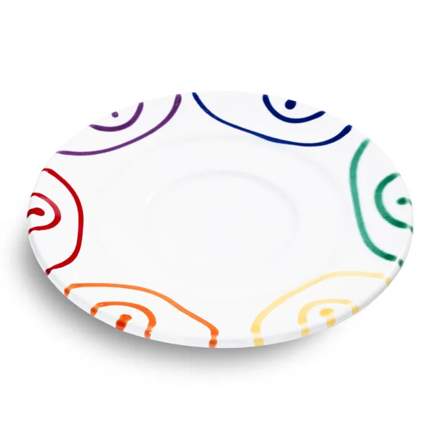 gmundner-keramik-regenbogen-unterteller-kaffee-gourmet-0-16-cm image 1