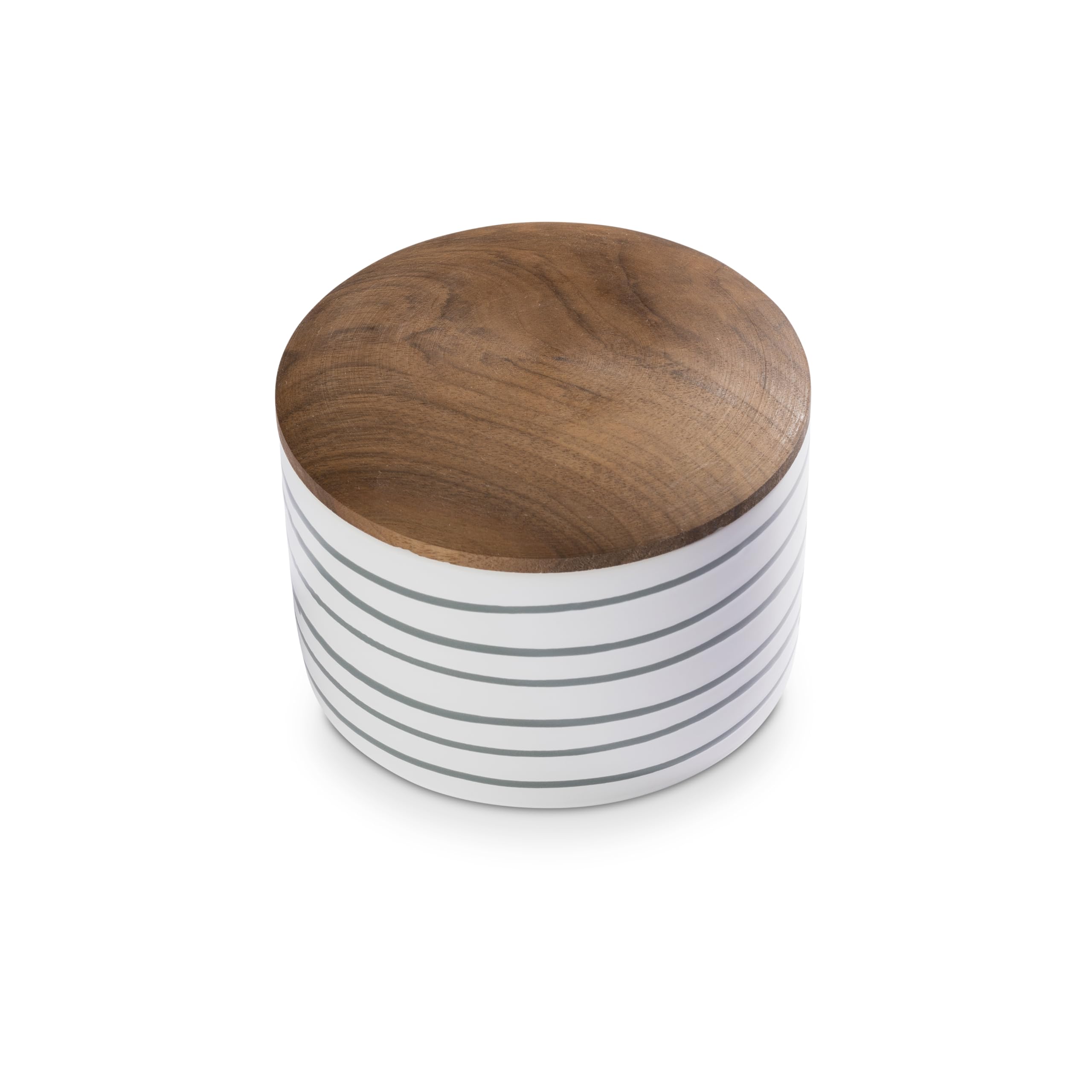 gmundner-keramik-graugeflammt-vorratsdose-mit-holzdeckel-h-9-cm image 1