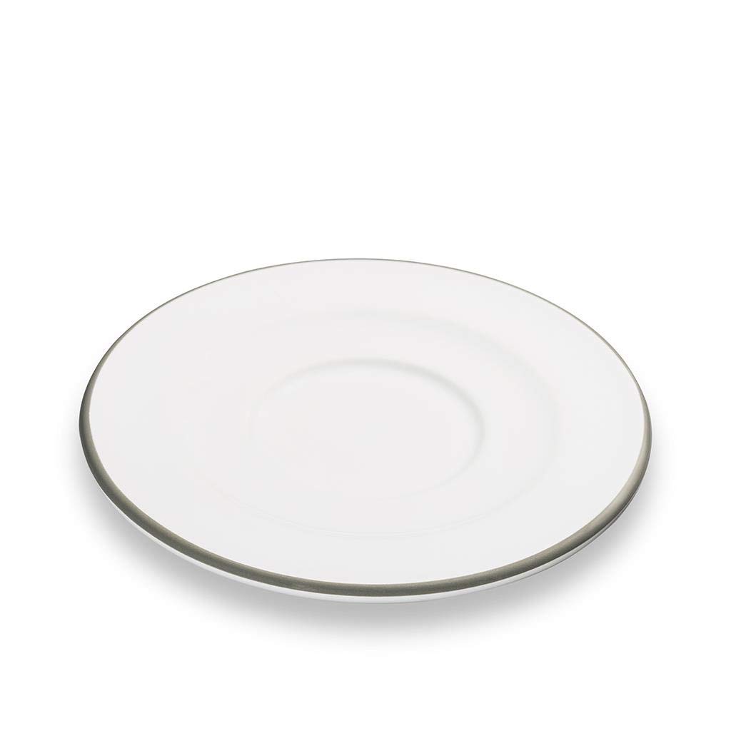 gmundner-keramik-unterteller-cappuccino-gourmet-grauer-rand-14-cm-durchmesser-ha image 1