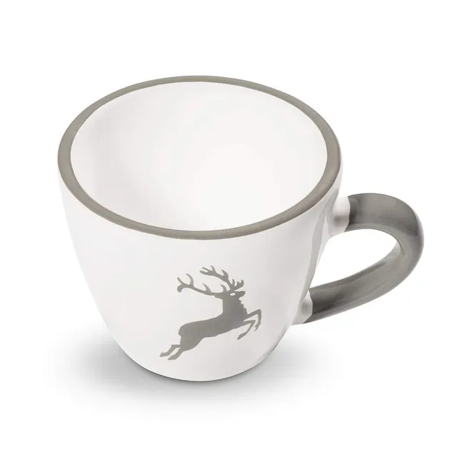 gmundner-keramik-espressotasse-gourmet-0-06-liter-grauer-hirsch image 1