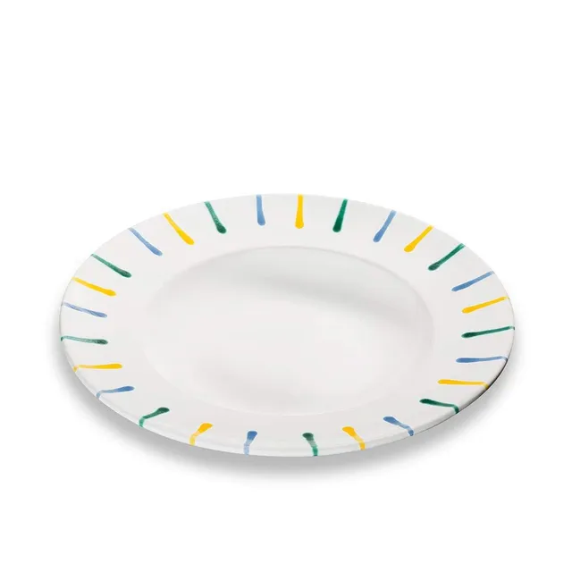 gmundner-keramik-pastateller-gourmet-29-cm-buntgeflammt-handgemacht-in-sterreich image 1
