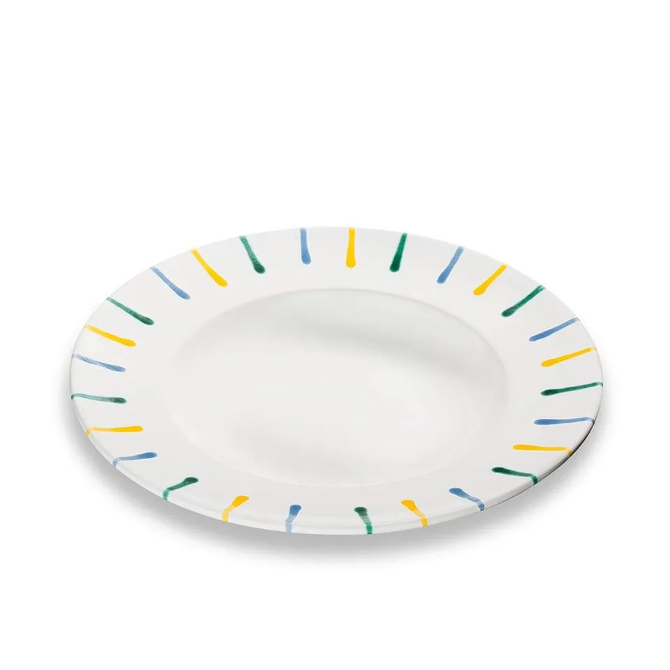 gmundner-keramik-pastateller-gourmet-29-cm-buntgeflammt-handgemacht-in-sterreich image 1