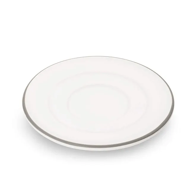 gmundner-keramik-unterteller-espresso-gourmet-grauer-rand-11-cm-durchmesser-hand image 1